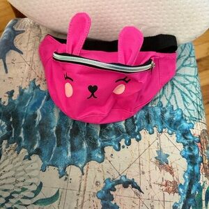 Girls' Hot Pink Bunny Waist Bag with Ear Detail